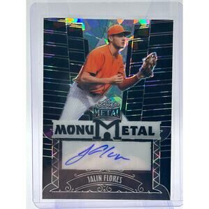2024 Leaf Metal Jalin Flores Monumental Black Crystal Auto 2/2 SSP Cardinals